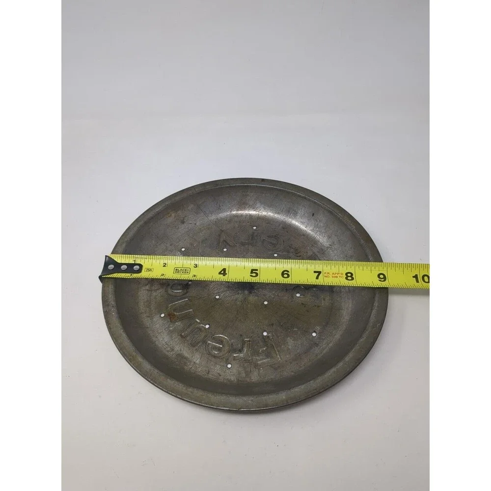 Freund Bakery Tin Metal Pie Pan 9” St Louis Missouri Kitchen‎ Jewish Decor VTG